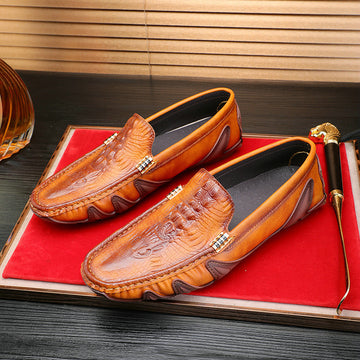 Men's First Layer Cowhide Set Foot New All-match British Casual Shoes