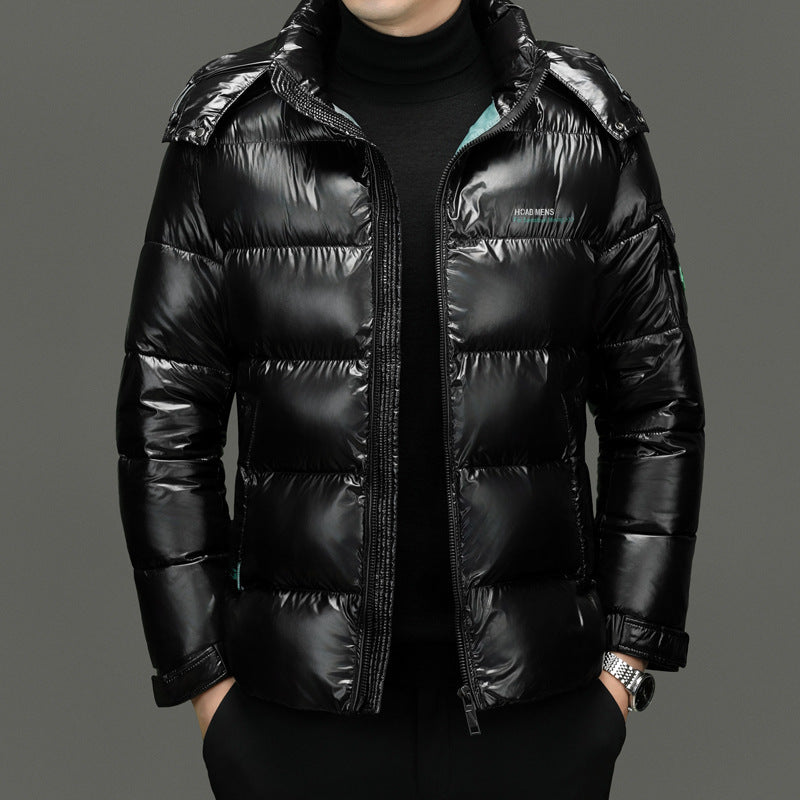 Glossy Men's Thickened Warm-keeping And Cold-proof Casual Cotton-padded Jacket