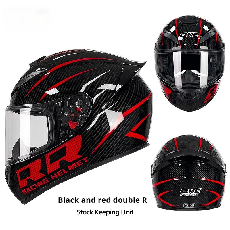 Winter Personality Motorcycle Helmet Four Seasons Knight Bluetooth Locomotive Full Face Helmet
