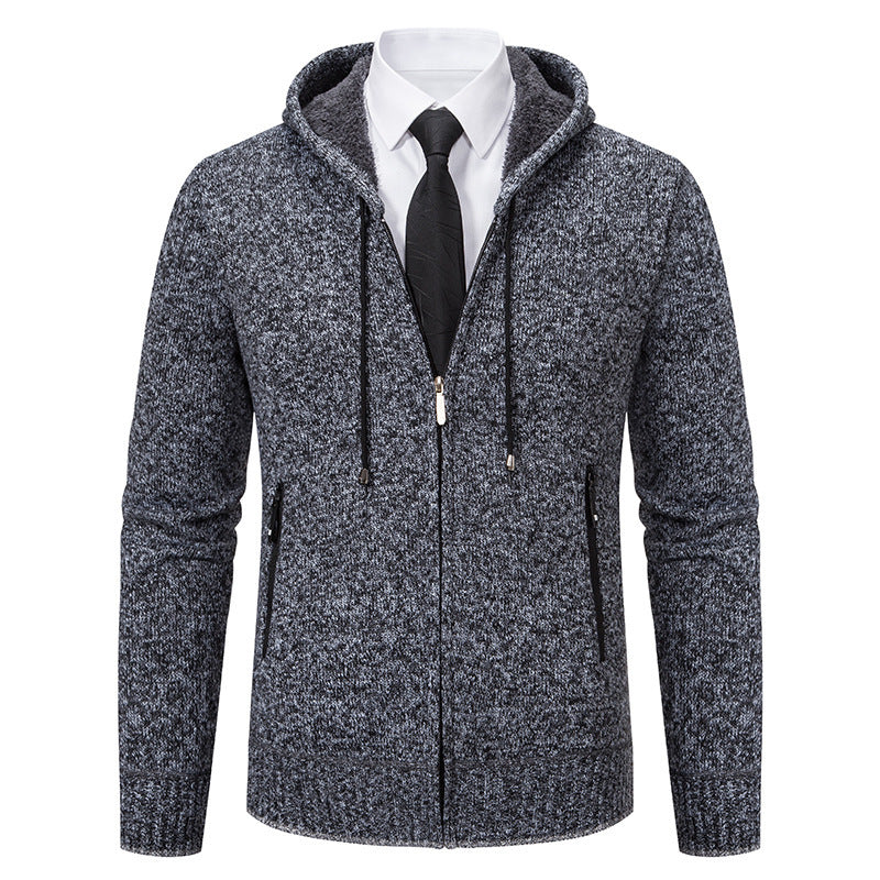 Men's Solid Color Cardigan Sweater