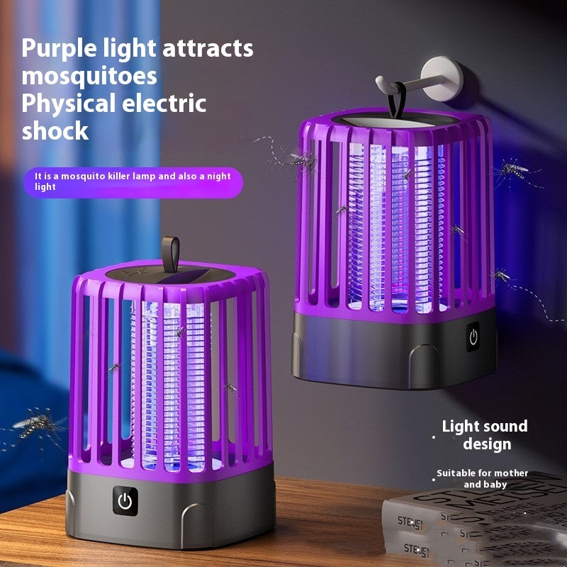 Electric Shock Mosquito Killing Lamp Household Outdoor Camping Portable
