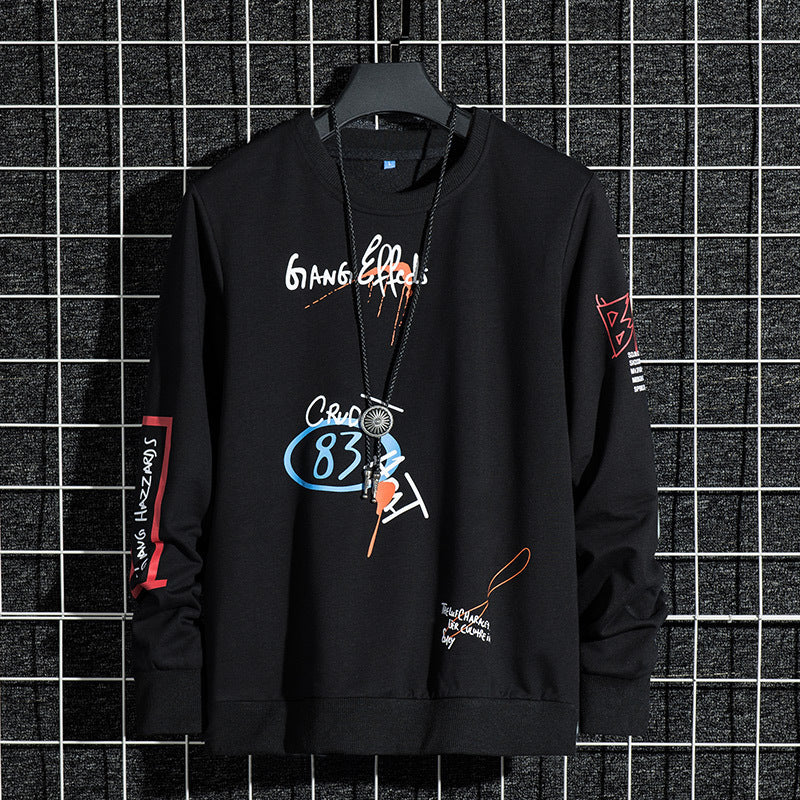 Men's Sweatshirt Crew Neck Youth Student Long Sleeve T-shirt