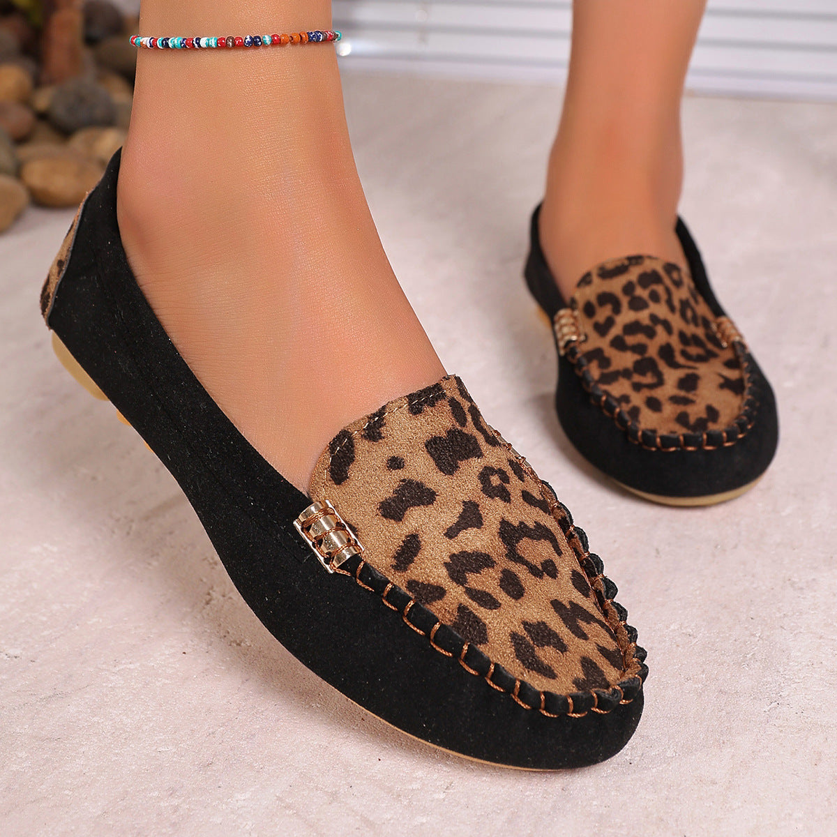 Flat Slip-on Women's Shoes Loafers Big Women's Shoes