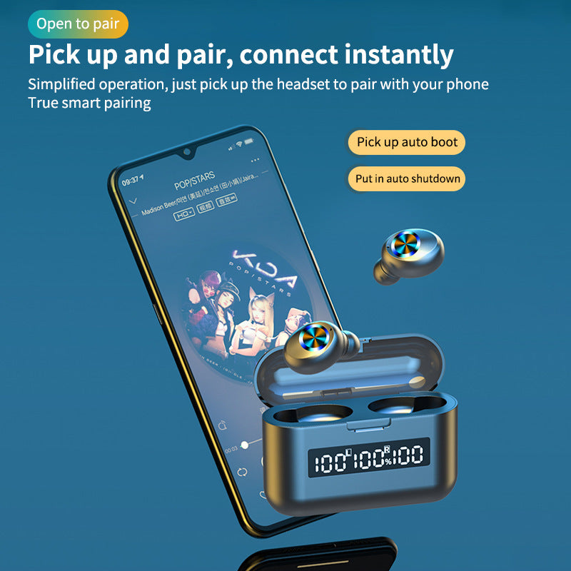 In-ear Bluetooth Headset Touch Three True Battery Display