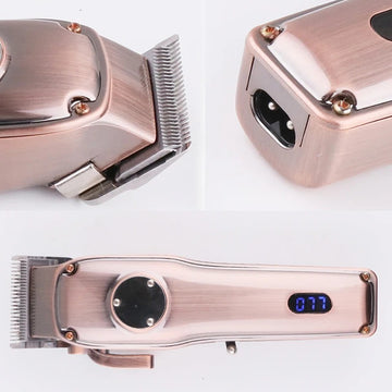 Hair Scissors Carbon Steel Cutter Head Adjustable LCD Display With Base