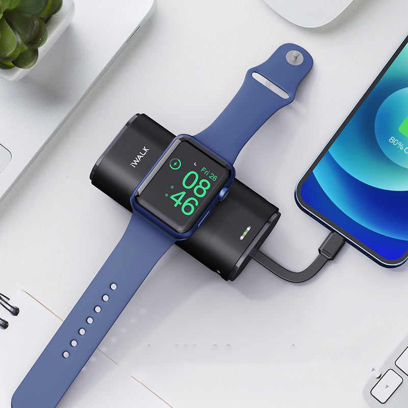 Portable Magnetic Wireless Charging Mobile Power Supply With Cable