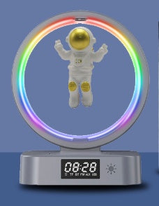 Magnetic Suspension Astronaut Bluetooth Clock Speaker Spaceman Audio Wireless Charging Subwoofer Creative Gift Decoration