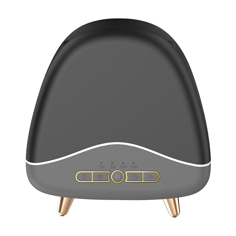 Ultrasonic Flame Aroma Diffuser Wood Grain Household Humidifier