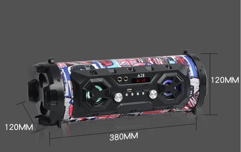 A28 Bluetooth Speaker Outdoor Portable Square Dance Barrel Audio Wireless Subwoofer