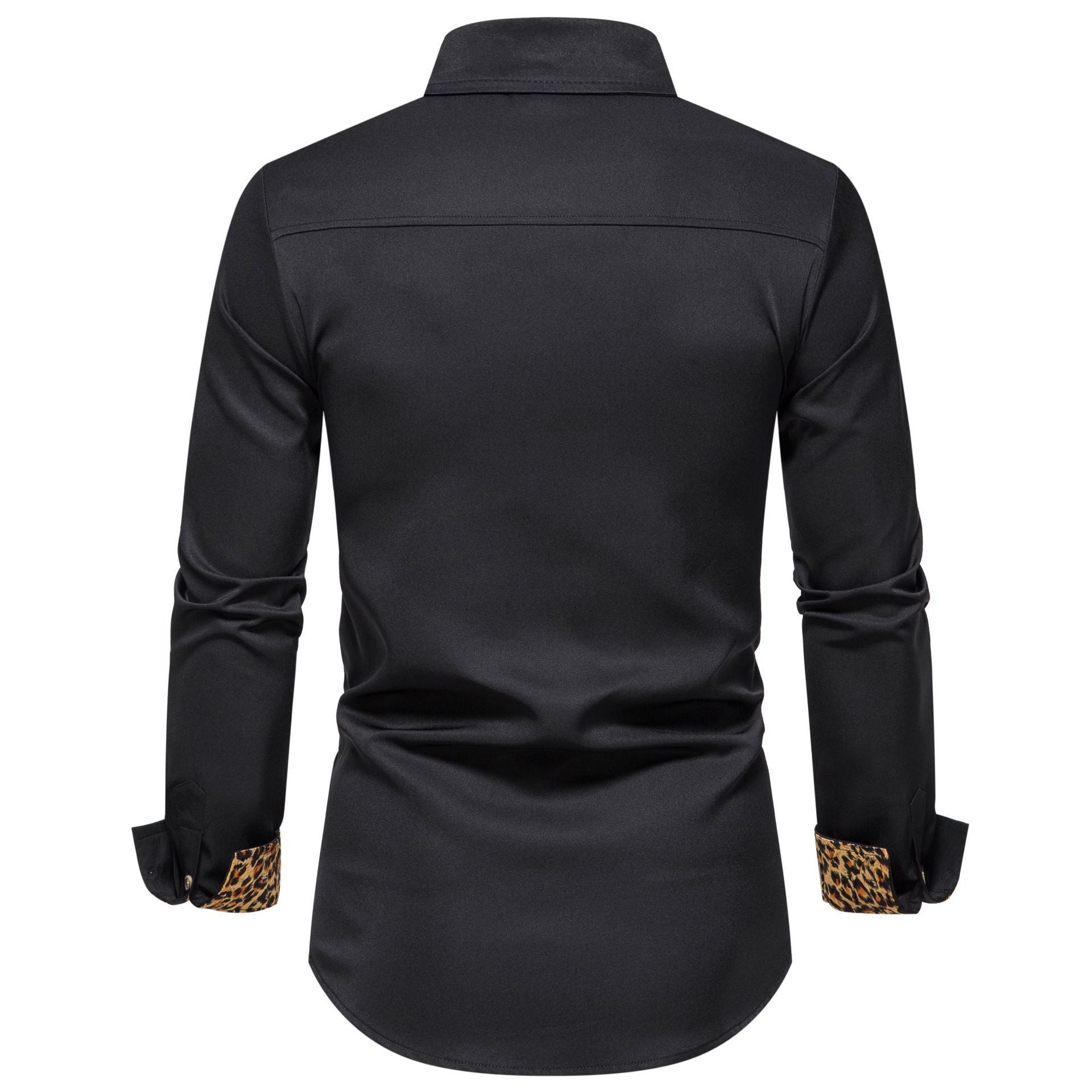 Men's Shirt Color Matching Long Sleeve Clothing
