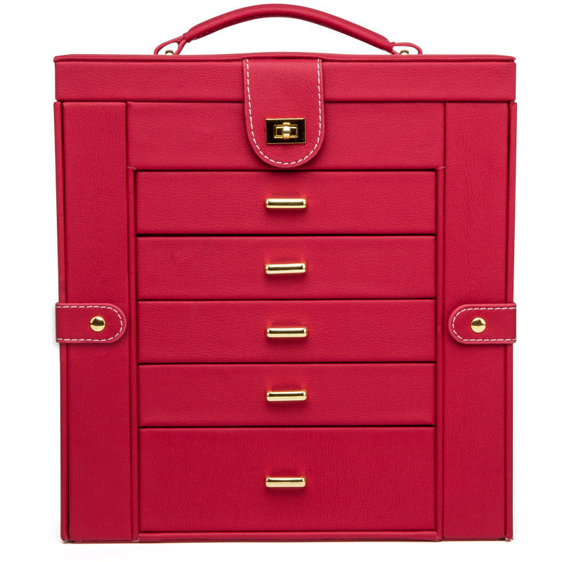 Multi-Layer Large Capacity Hand Jewelry Earrings Earrings Watch Storage Box