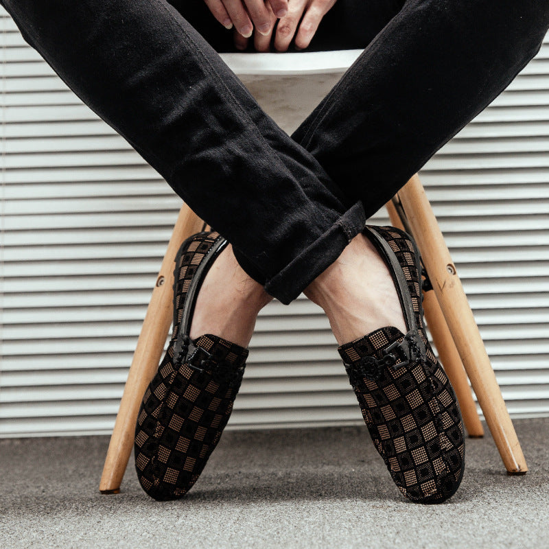 Men's leather shoes with soft soles
