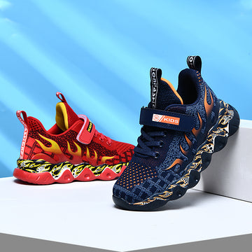 Mesh Woven Breathable Flame Wave Sneaker Boy