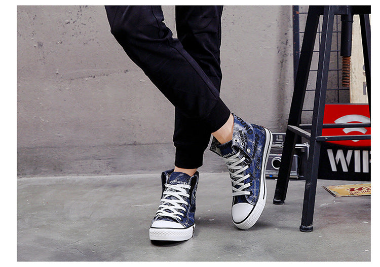 High-top canvas shoes for lovers