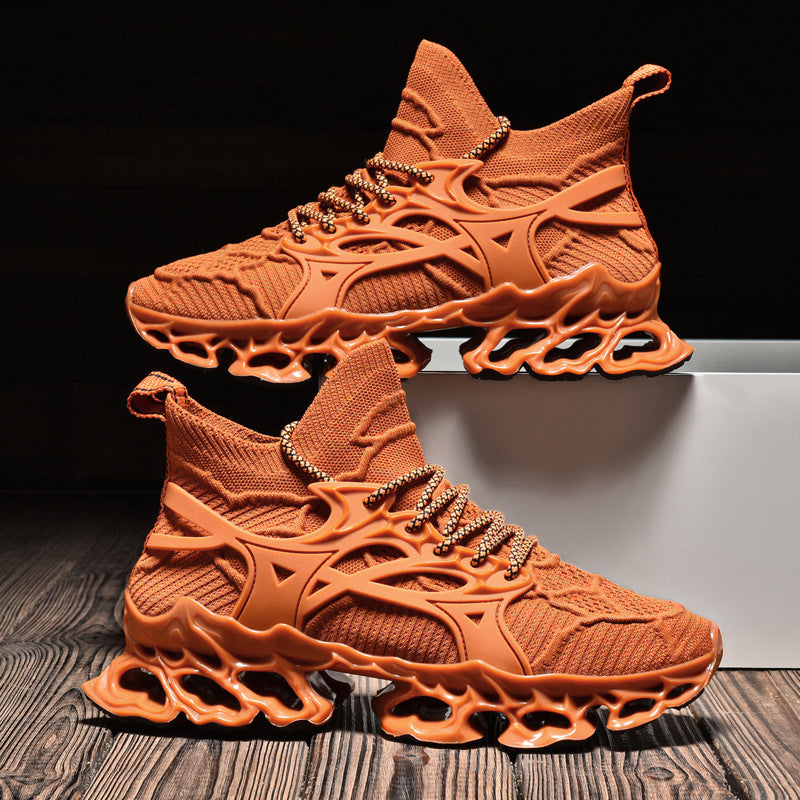 Trendy Men's Flyknit Mesh Casual Sneakers