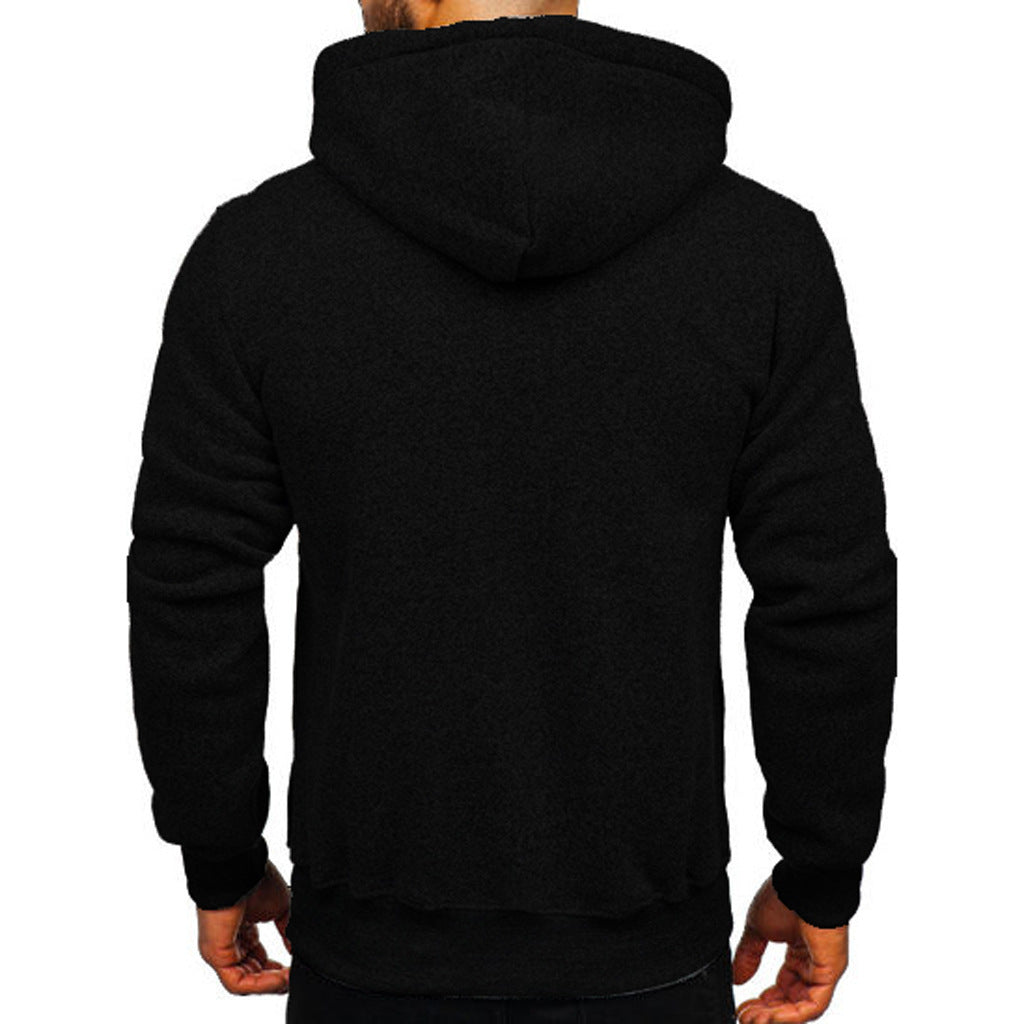 Men's Fleece Cardigan Zippered Hoodie Jacket