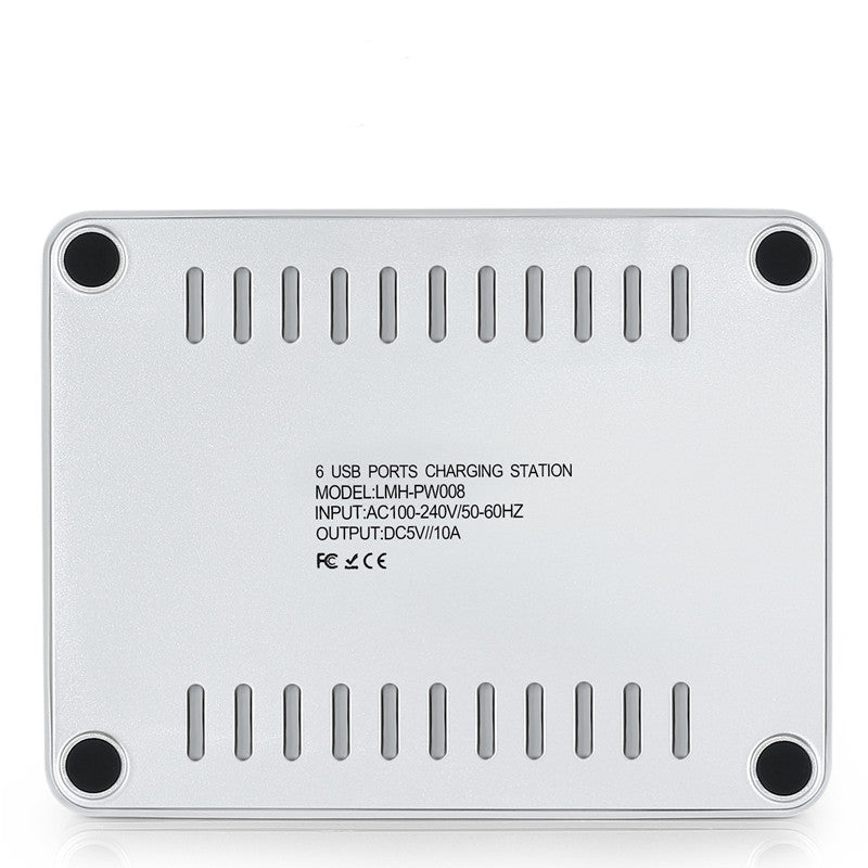 6 port charger with watch holder