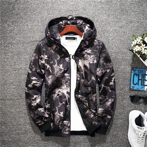 Men's Camo Jacket Thin Hooded