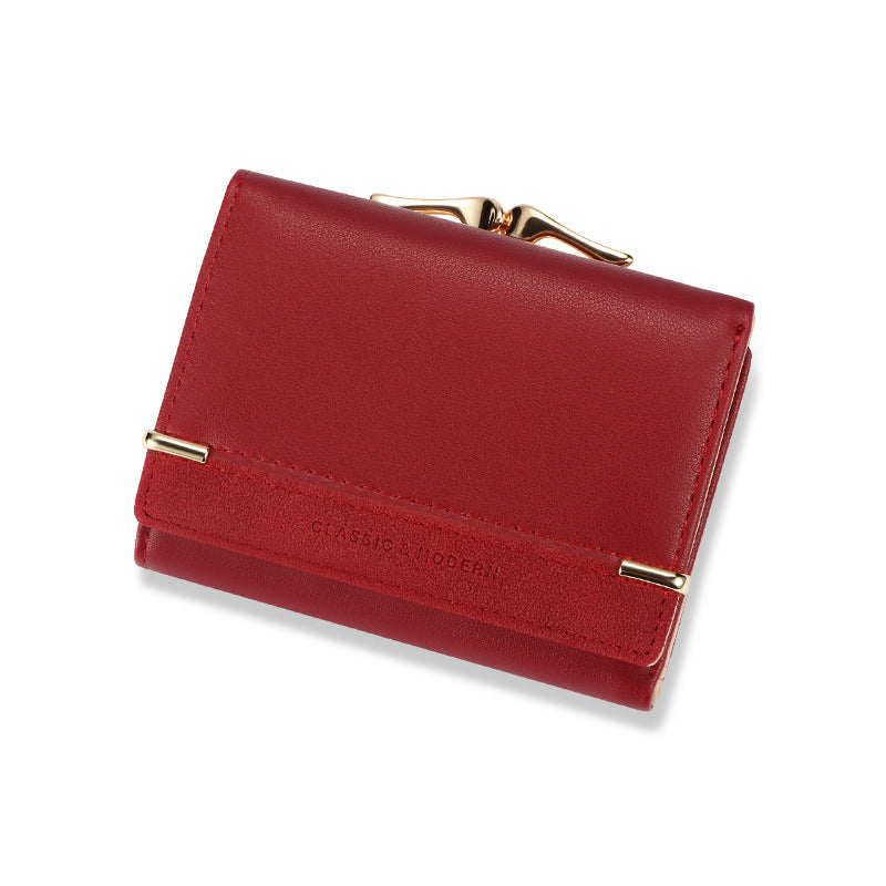 Vintage Women's Short Frosted Korean Version Zero Wallet