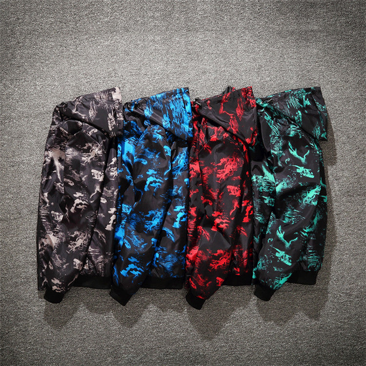 Men's Camo Jacket Thin Hooded