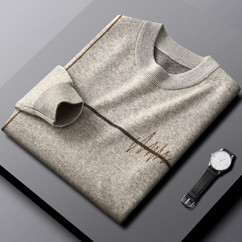 Men's Thickened Warm  Round Neck Casual Sweater