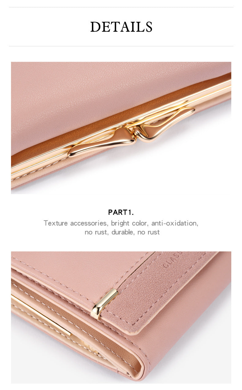 Vintage Women's Short Frosted Korean Version Zero Wallet