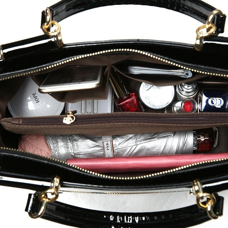 Women's patent leather bag