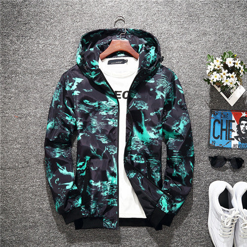 Men's Camo Jacket Thin Hooded