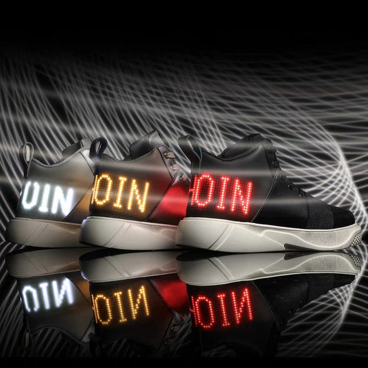 LED character display luminous shoes