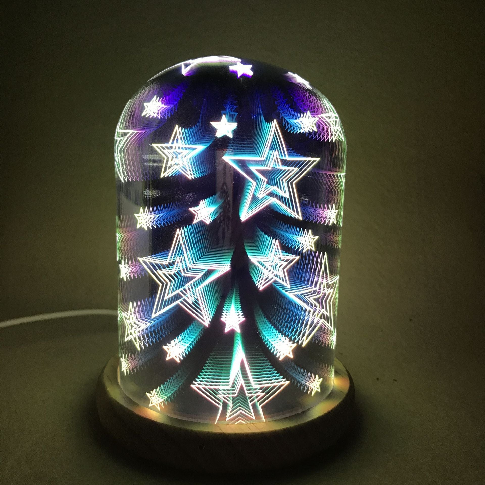 Christmas 3D glass magic lamp