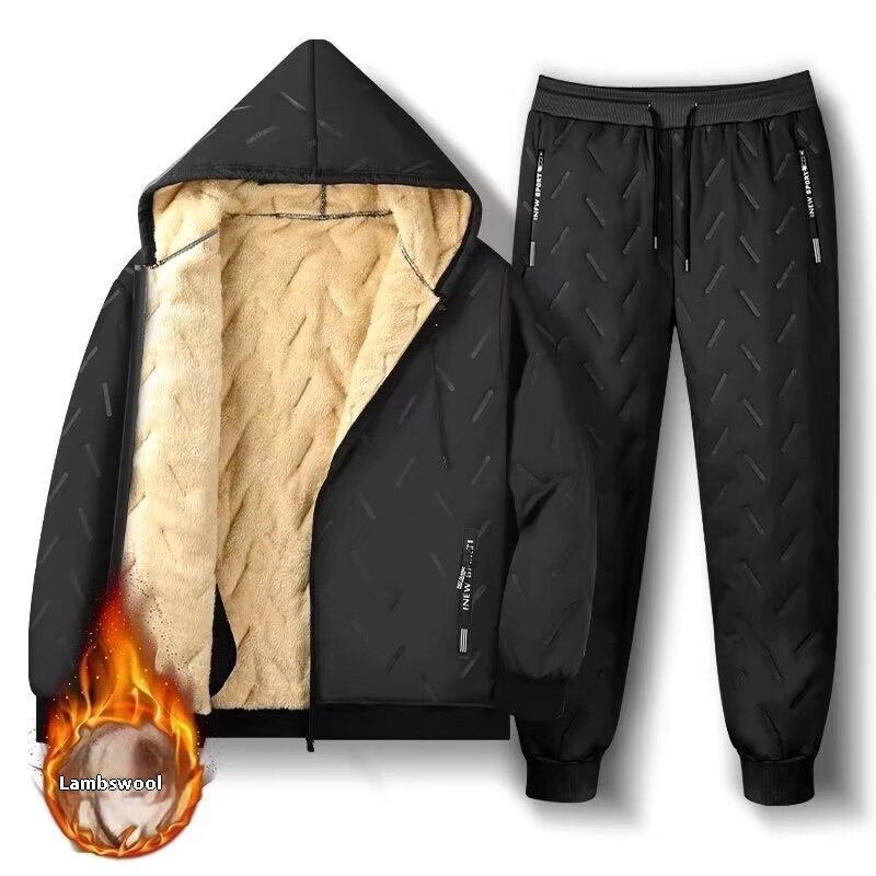 Winter Lambskin Hooded Cotton Solid Color Coat