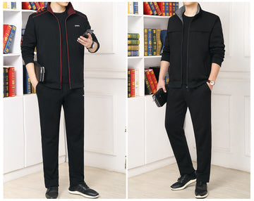Spring And Autumn Long-Sleeved Dad Sportswear Middle-Aged And Elderly Casual Sportswear Suit