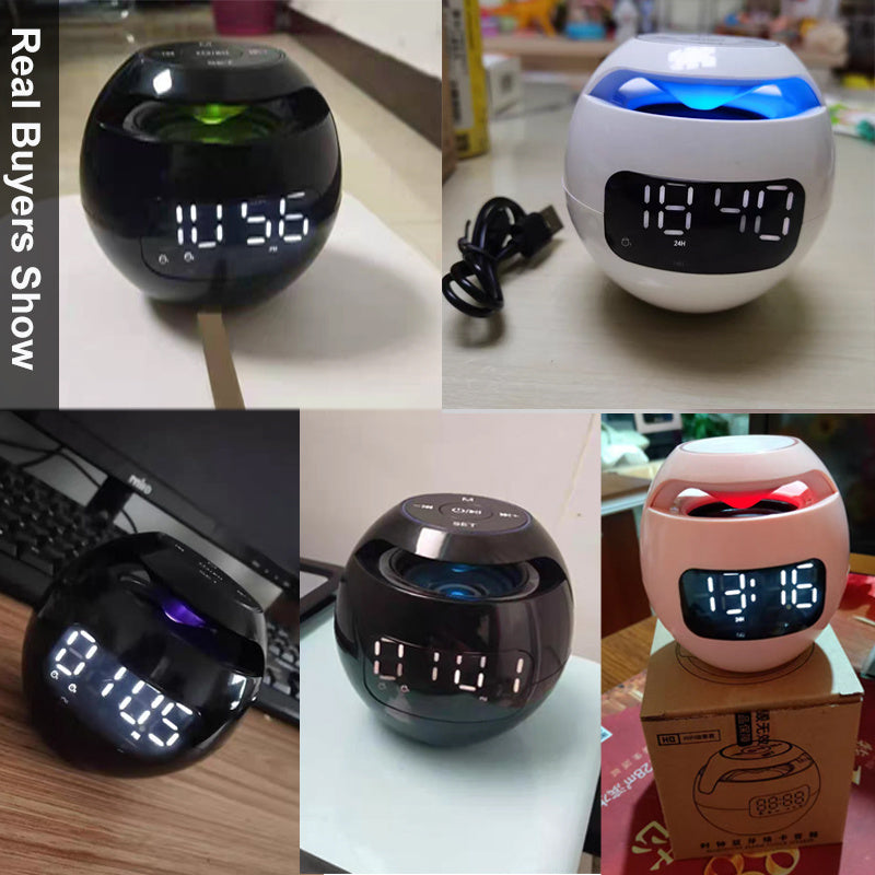 Mini Dual Alarm Bluetooth Speaker Colorful Night Light