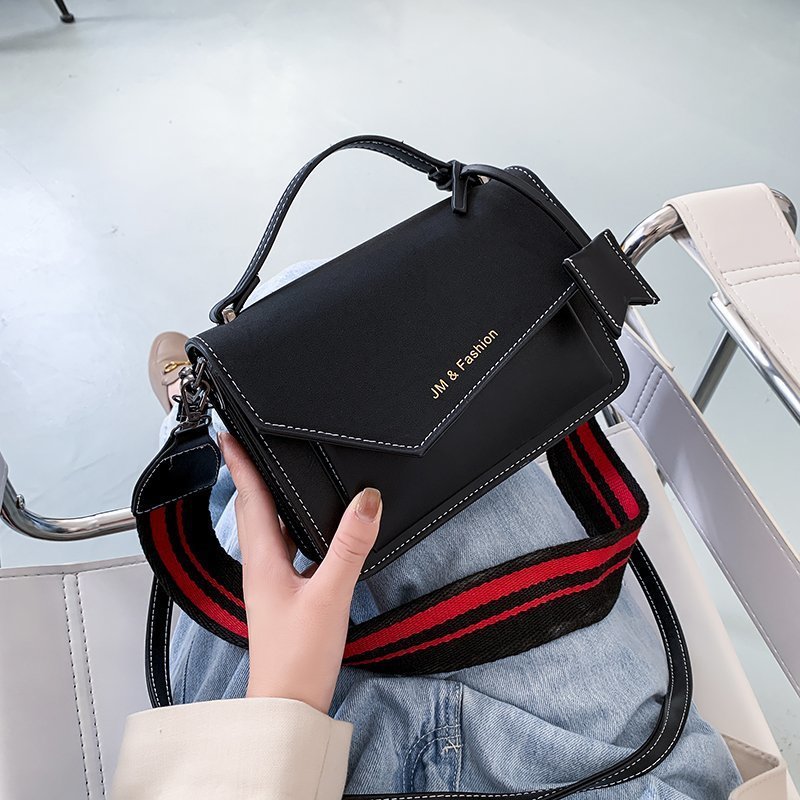 Wide Shoulder Strap Small Square Bag Single Shoulder Messenger Bag