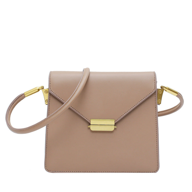 Crossbody Small Black Bag Chic Bag Female New Wave Korean Version Of The Wild Simple One-Shoulder Retro Hong Kong Style Small Square Bag