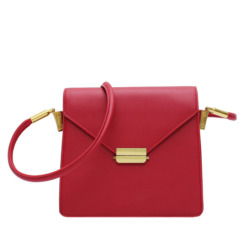 Crossbody Small Black Bag Chic Bag Female New Wave Korean Version Of The Wild Simple One-Shoulder Retro Hong Kong Style Small Square Bag