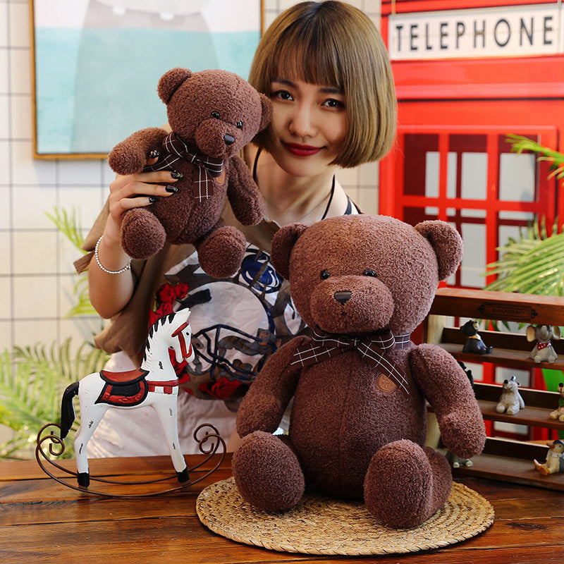 New Sitting Bow Tie Teddy Bear Plush Toy Bear Doll