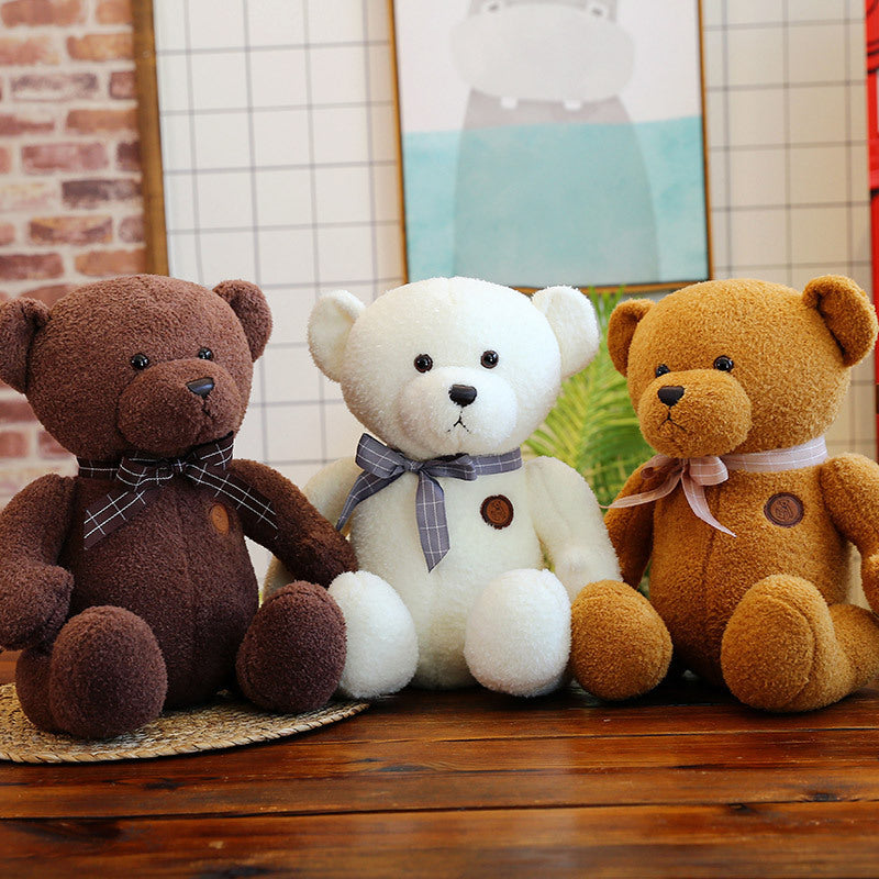 New Sitting Bow Tie Teddy Bear Plush Toy Bear Doll