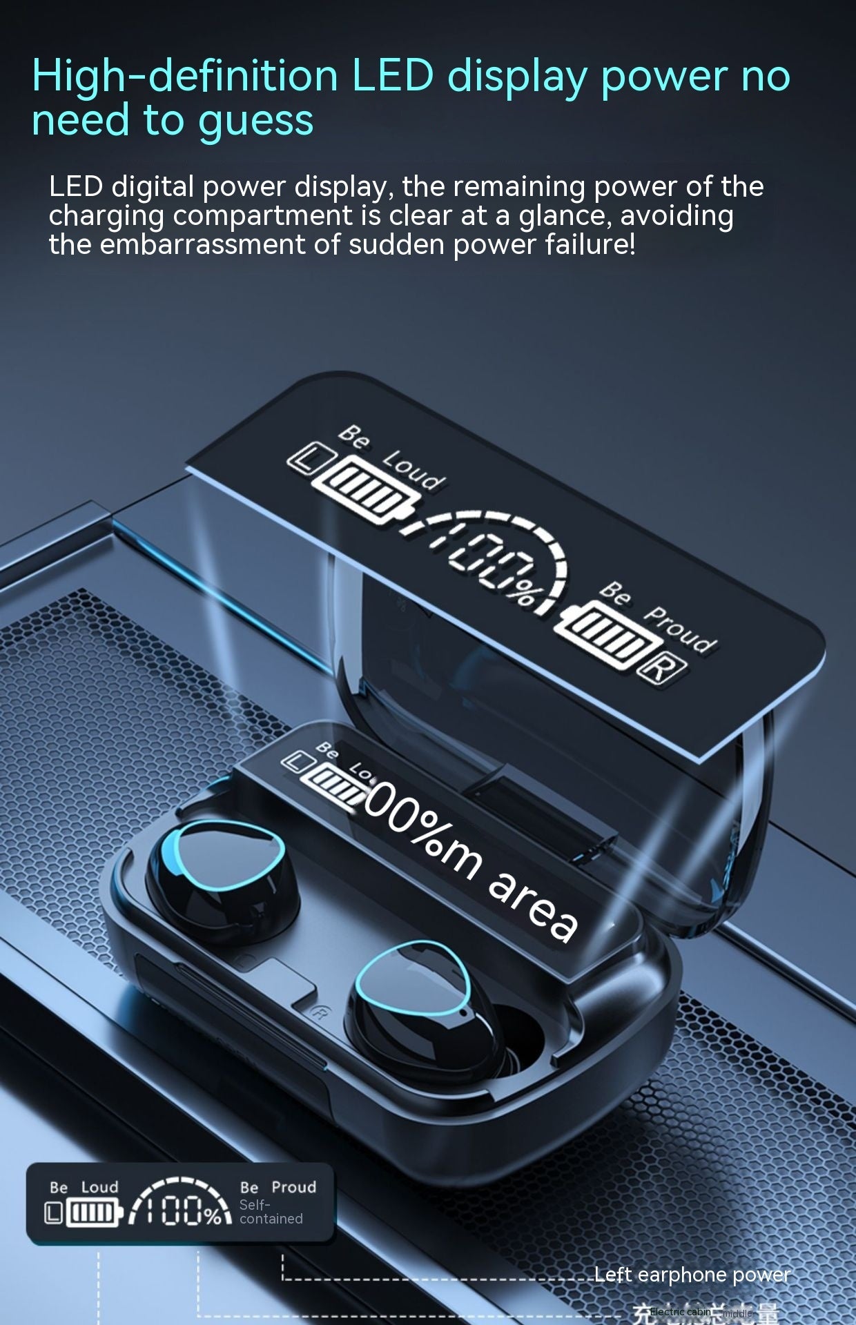 Men In-ear High-end High-quality Noise Reduction Wireless Bluetooth Headset