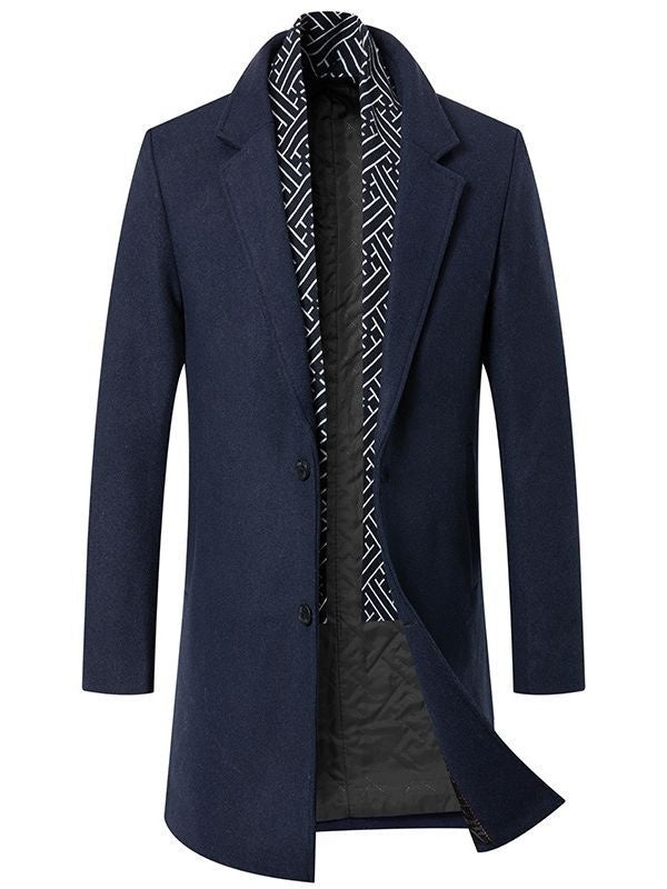 Autumn And Winter Woolen Coat Coat Fashion Scarf Mid-length