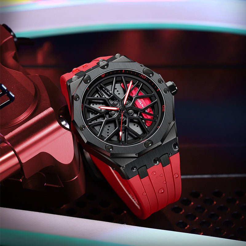 Men's Forged Hollow Waterproof Wheel Watch