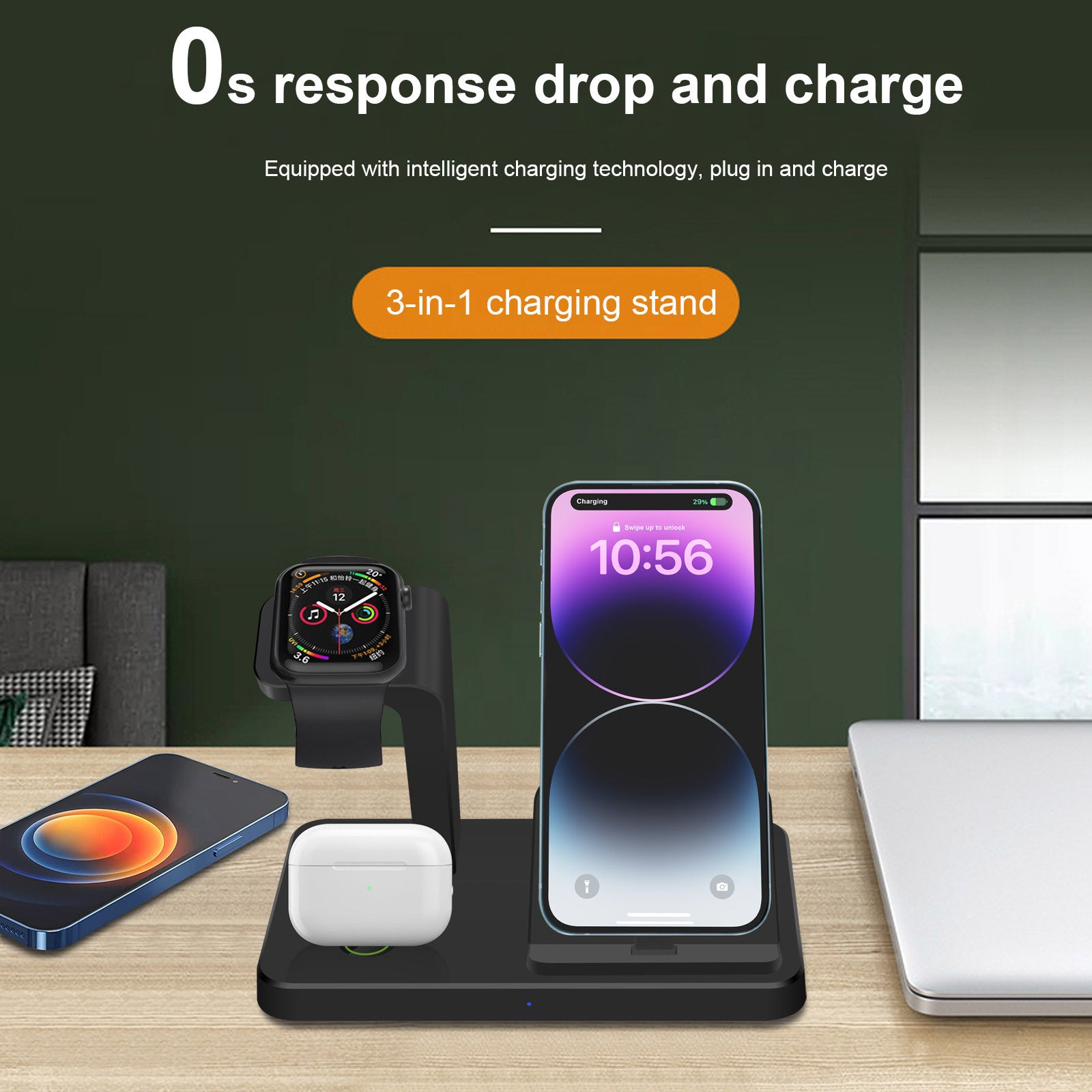 New Vertical Three-in-one Charger Watch Wireless Charger Direct Charging