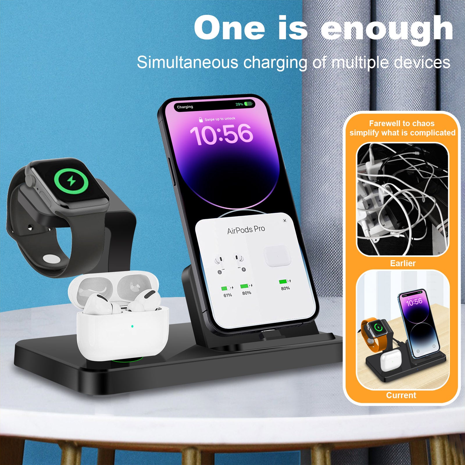 New Vertical Three-in-one Charger Watch Wireless Charger Direct Charging