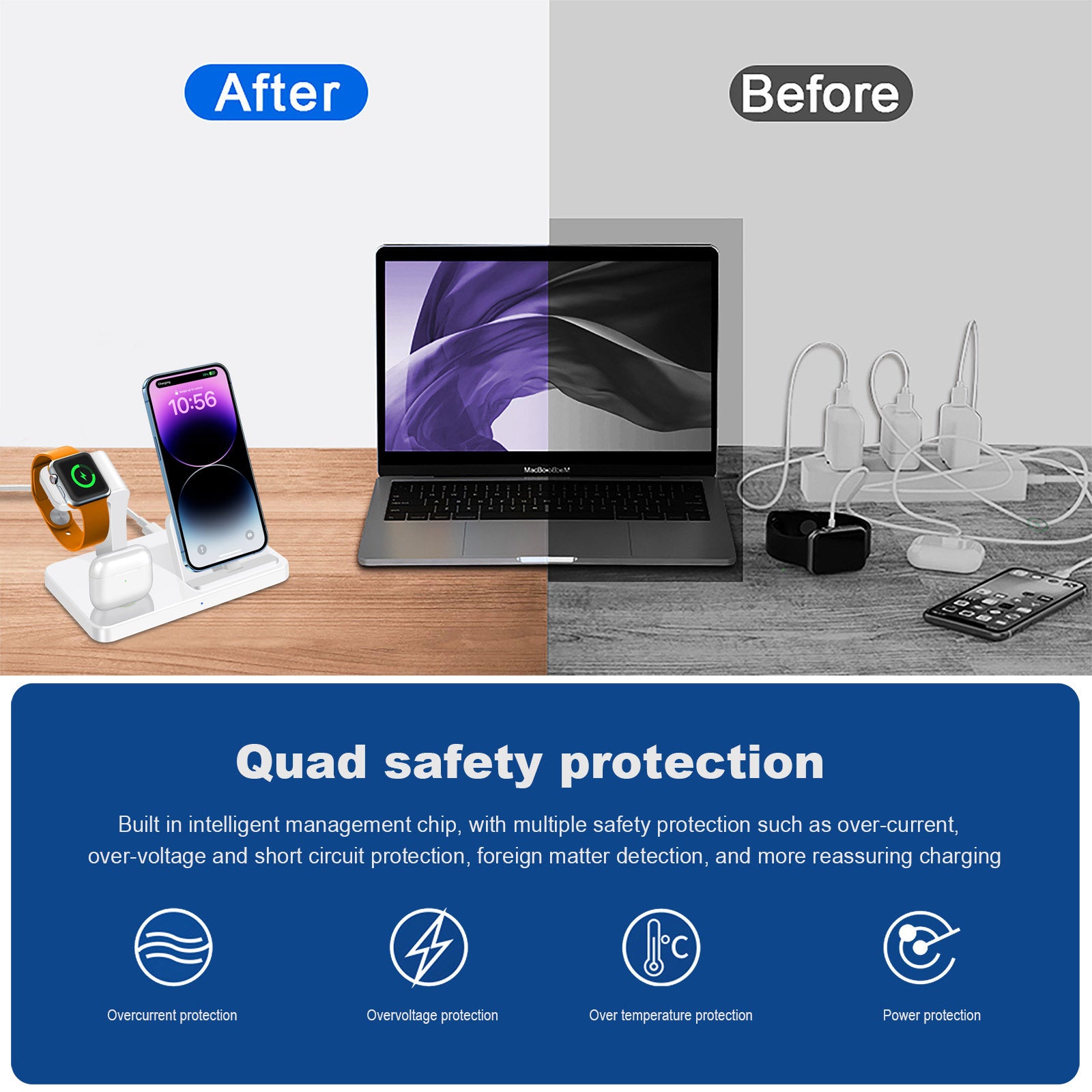 New Vertical Three-in-one Charger Watch Wireless Charger Direct Charging