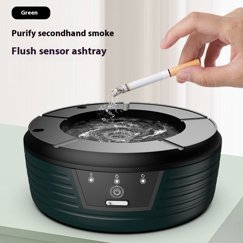 Fashion Circulating Water Filter Prevent Fly Ash Smart Ashtray