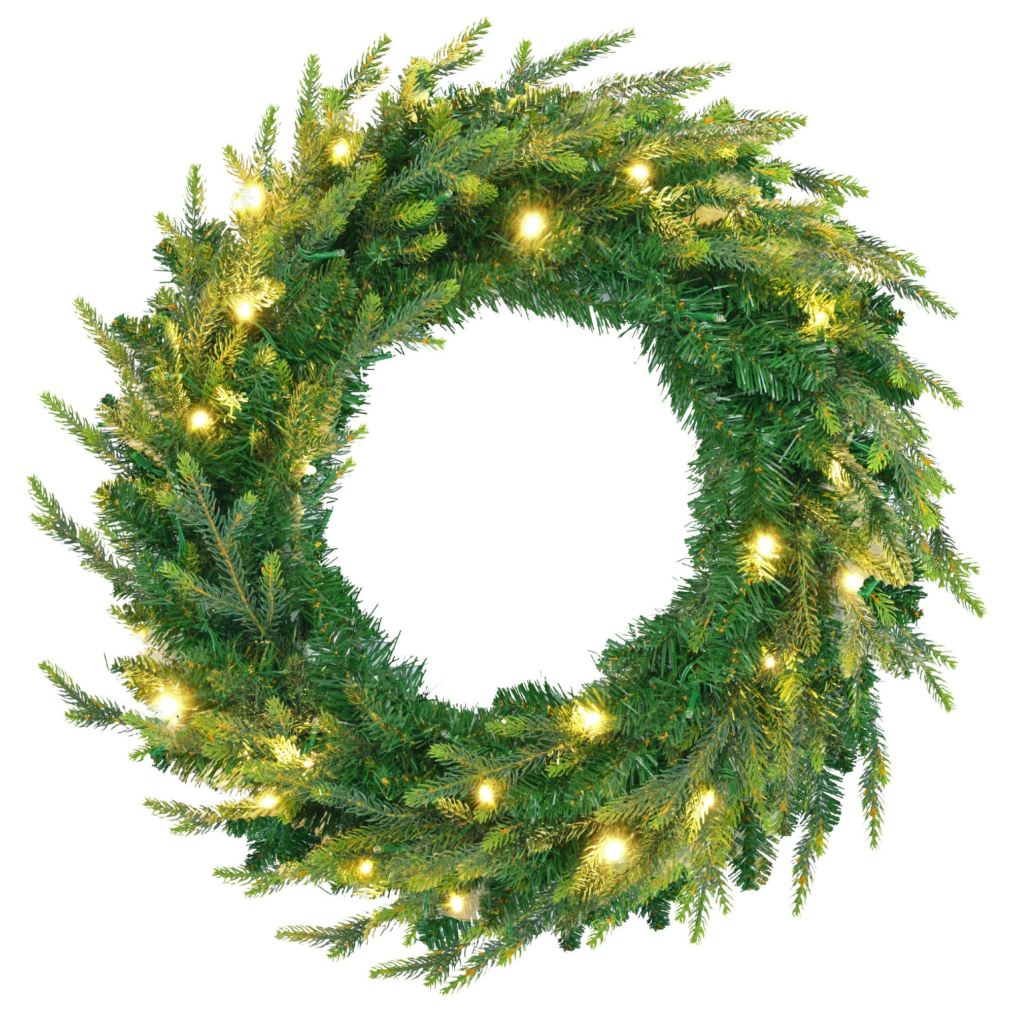 6 Feet Pre-Lit Aspen Fir Artificial Christmas Tree With Garlands And Garlands, Grass Green Christmas Tree With 380 Multi-Color LED Lights, 11 Lighting Modes, 861 PE Branch Tips