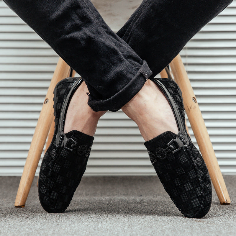 Men's leather shoes with soft soles