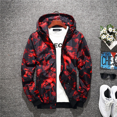 Men's Camo Jacket Thin Hooded