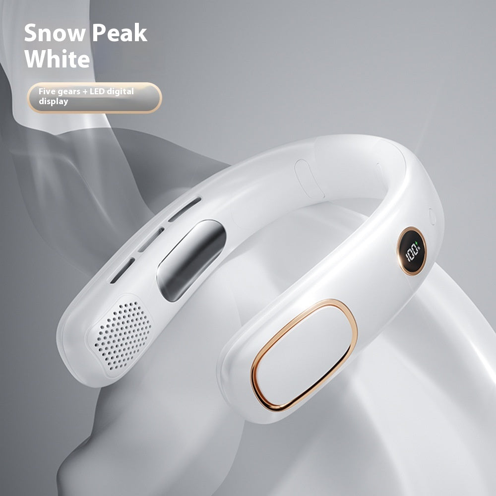 USB Charging Non-leaf Ice Compress Lazy Outdoor Portable Halter Little Fan
