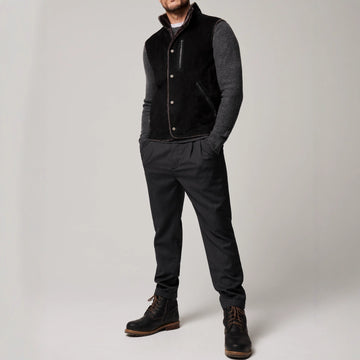 Autumn And Winter Fur Integrated Single-breasted Pocket Turn-down Collar Coat